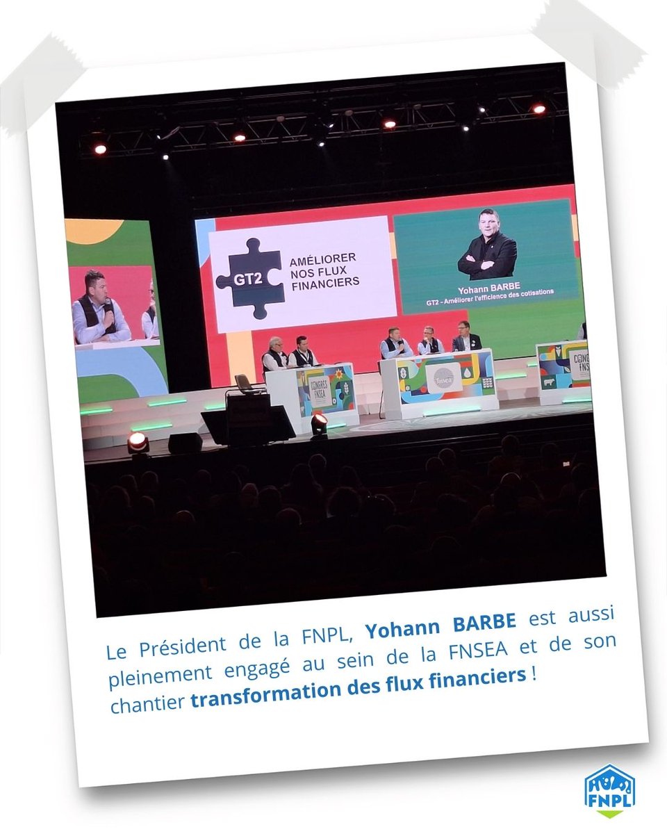 Le Président de la FNPL, <a href="/yohannbarbe/">Yohann Barbe</a>  est aussi pleinement engagé au sein de la <a href="/FNSEA/">La FNSEA</a>  et de son chantier transformation des flux financiers !
#CeuxQuiFontLeLait #libertedentreprendre