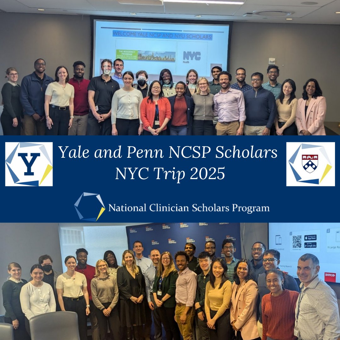 The Yale &amp; Penn NCSP Scholars and NYU Population Health Scholars had an inspiring day in NYC, engaging in policy discussions and connecting with healthcare leaders. Grateful for the insights and opportunities—excited to apply these lessons! #HealthcareLeadership #HealthPolicy