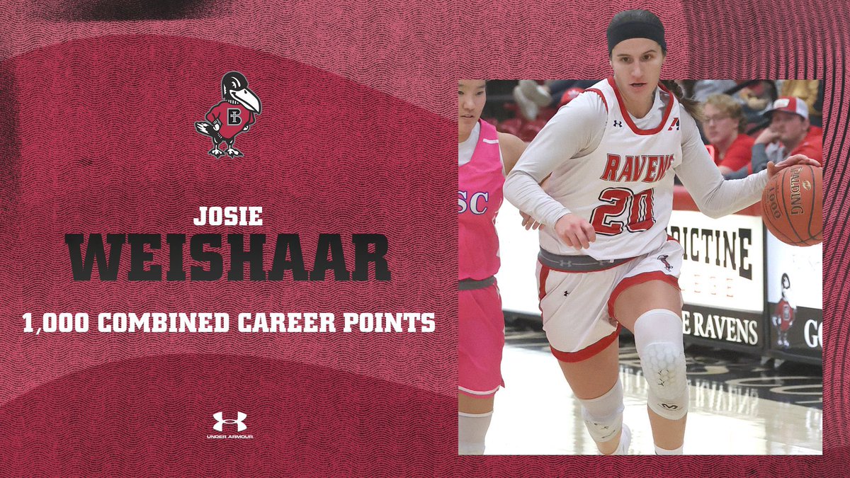 During the March 15th National Tournament 2nd Round game vs No. 1 seed Bethel University, Josie Weishaar surpassed 1,000 career points for her career between Missouri Western State and Benedictine. Congratulations Josie! #UnleashGreatness