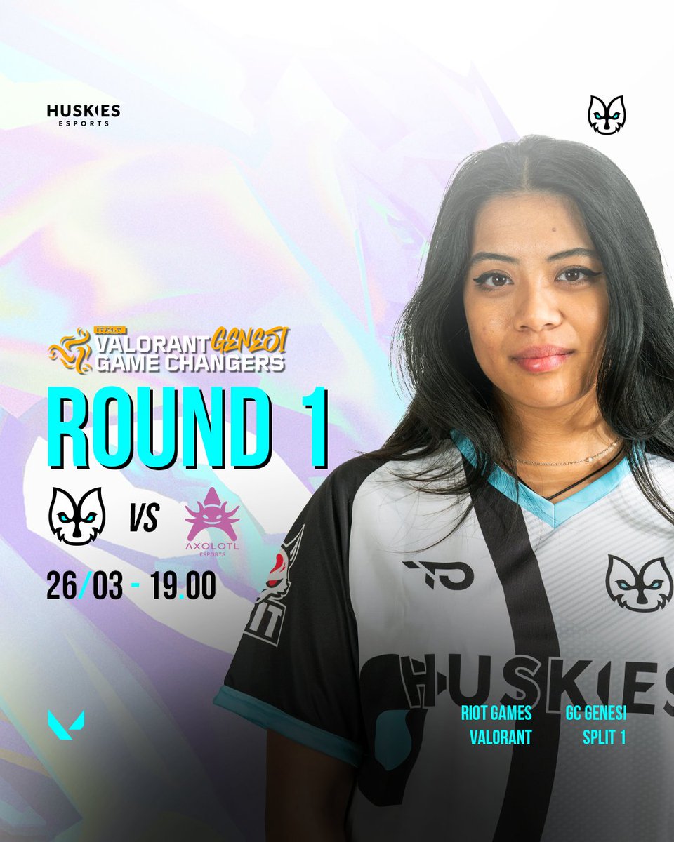 HUSKIES ESPORTS (@huskies_esports) on Twitter photo Round 1 – Game Changers Italy: Genesi Split 1 🔥
Tonight we face <a href="/Axolotl_Esports/">Axolotl Esports</a> in our opening match!
Live at 7:00 PM on twitch.tv/eriblondel with the incredible <a href="/eriblondel/">Erica</a> on cast 🎙️
Let’s start this Split with a bang
<a href="/king___esport/">King Esport</a> <a href="/itVALORANT/">VALORANT - Italia</a>
#GameChangersItaly #Genesi Round 1 – Game Changers Italy: Genesi Split 1 🔥
Tonight we face <a href="/Axolotl_Esports/">Axolotl Esports</a> in our opening match!
Live at 7:00 PM on twitch.tv/eriblondel with the incredible <a href="/eriblondel/">Erica</a> on cast 🎙️
Let’s start this Split with a bang
<a href="/king___esport/">King Esport</a> <a href="/itVALORANT/">VALORANT - Italia</a>
#GameChangersItaly #Genesi