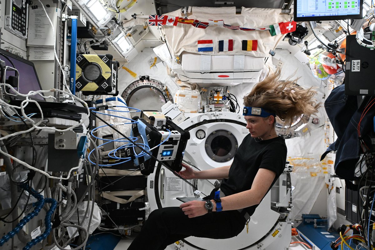 Nichole “Vapor” Ayers (@astro_ayers) on Twitter photo We hit the ground running (or floating??) here on <a href="/Space_Station/">International Space Station</a>! In addition to data collection for one of the studies, I got to help load some software onto the Astrobees. This is Bumble!
These robots are a technology demonstration meant to help astronauts with routine We hit the ground running (or floating??) here on <a href="/Space_Station/">International Space Station</a>! In addition to data collection for one of the studies, I got to help load some software onto the Astrobees. This is Bumble!
These robots are a technology demonstration meant to help astronauts with routine