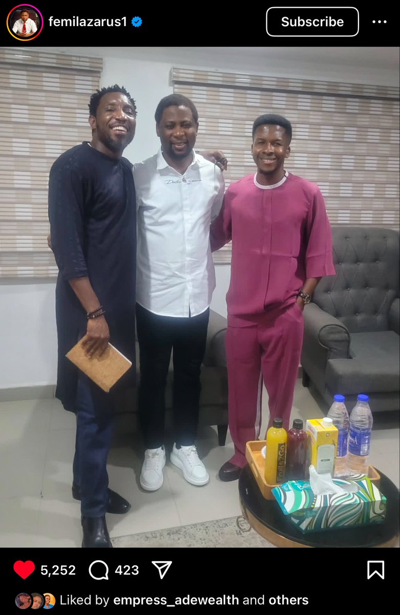 You’re fighting against Timi Dakolo or for Apostle Femi Lazarus, meanwhile there is already peace in the house.

Peace be still. All that doesn’t matter. What matters is the Ministry of Christ on earth. 

Please let us all move on. Better structure will be built for God’s church.