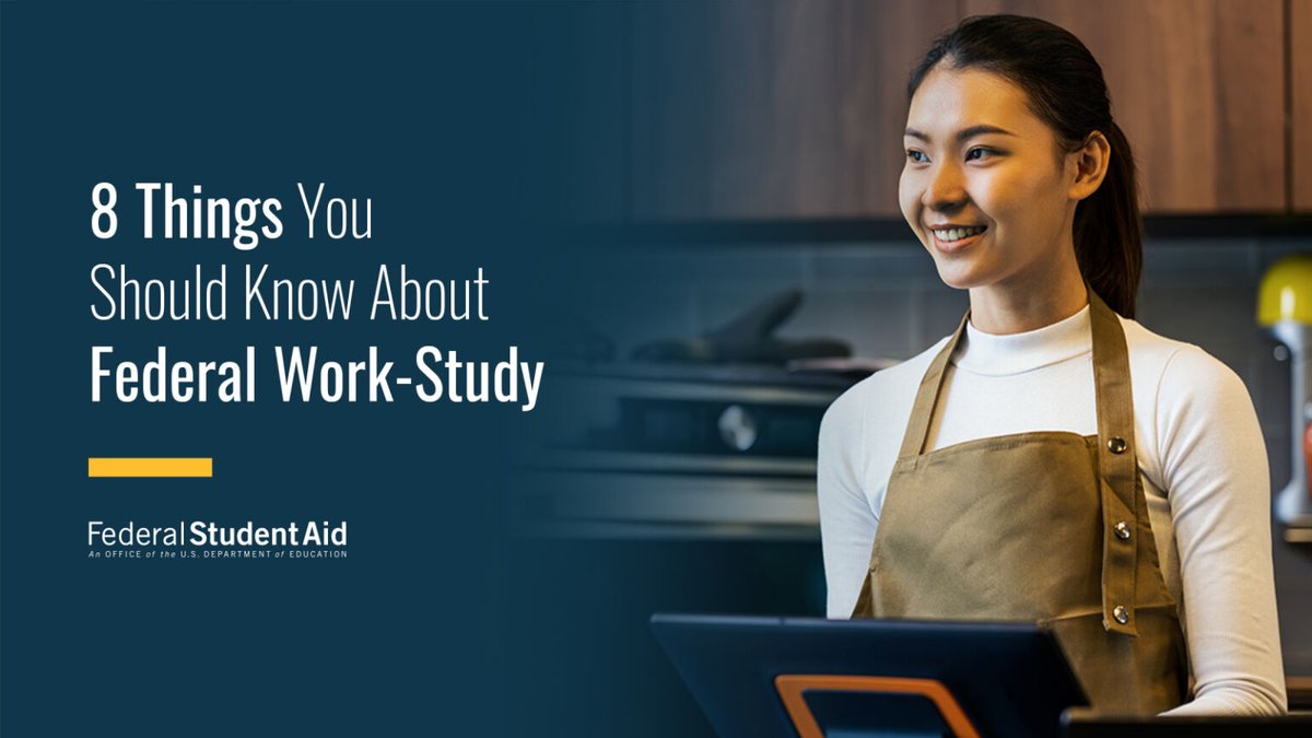 The best part? Earnings won’t reduce your future student aid. 🙌

Get answers to common questions about Federal Work-Study: StudentAid.gov/articles/8-thi…