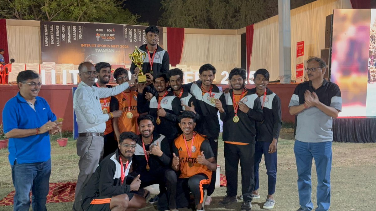 IIIT Kota shines at the 7th Inter IIIT Sports Meet 2025, bagging Gold in Kabaddi, Silver in Discus Throw &amp; 200m Race, and Bronze in Kho-Kho!

#IIITKota #sports #TeamSpirit 

<a href="/EduMinOfIndia/">Ministry of Education</a> 
<a href="/PIB_India/">PIB India</a>