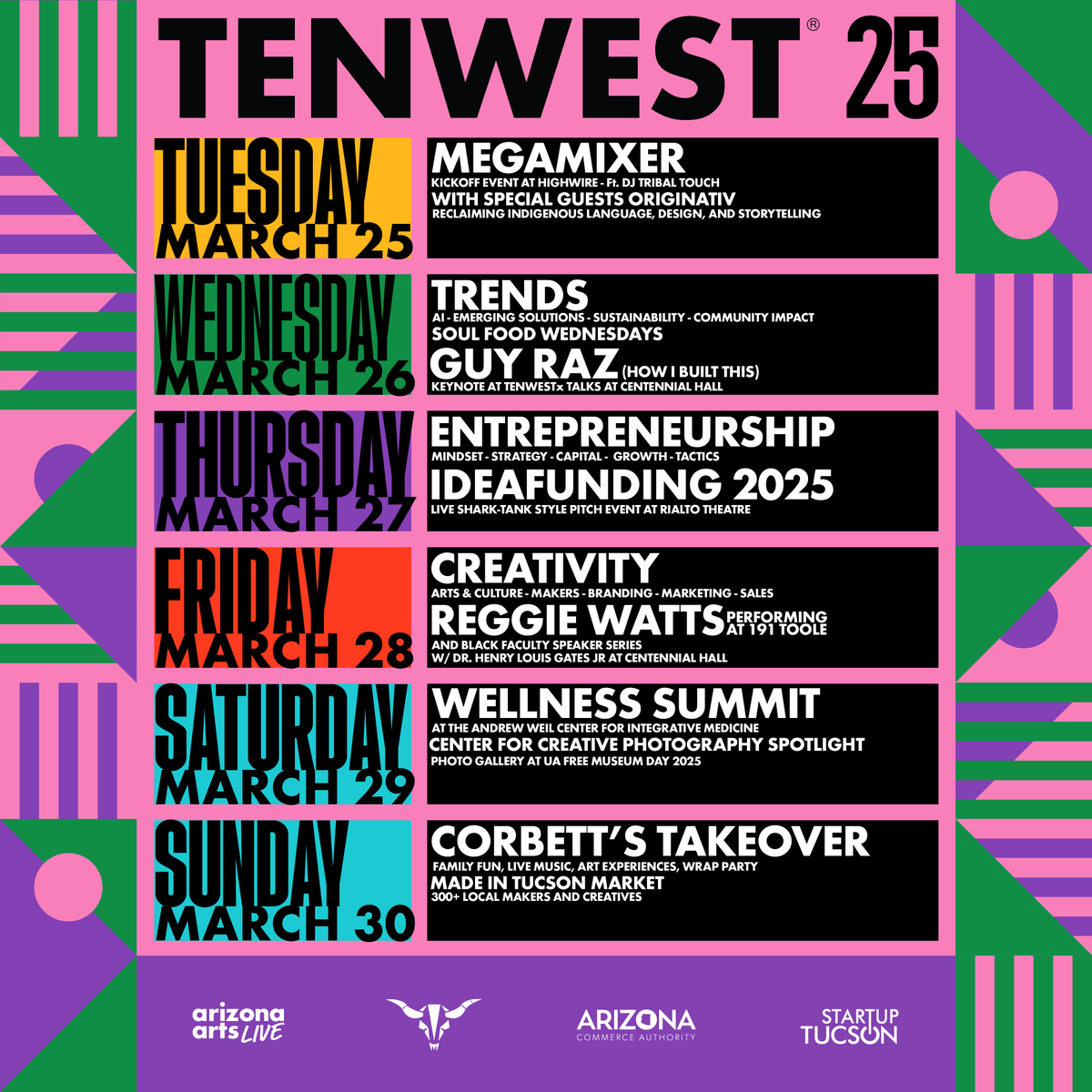 connect_tucson's tweet photo. Don't miss Southern Arizona's biggest professional summit / community festival! Starts tomorrow! #TENWEST #Tucson https://t.co/SQjIarJpfc