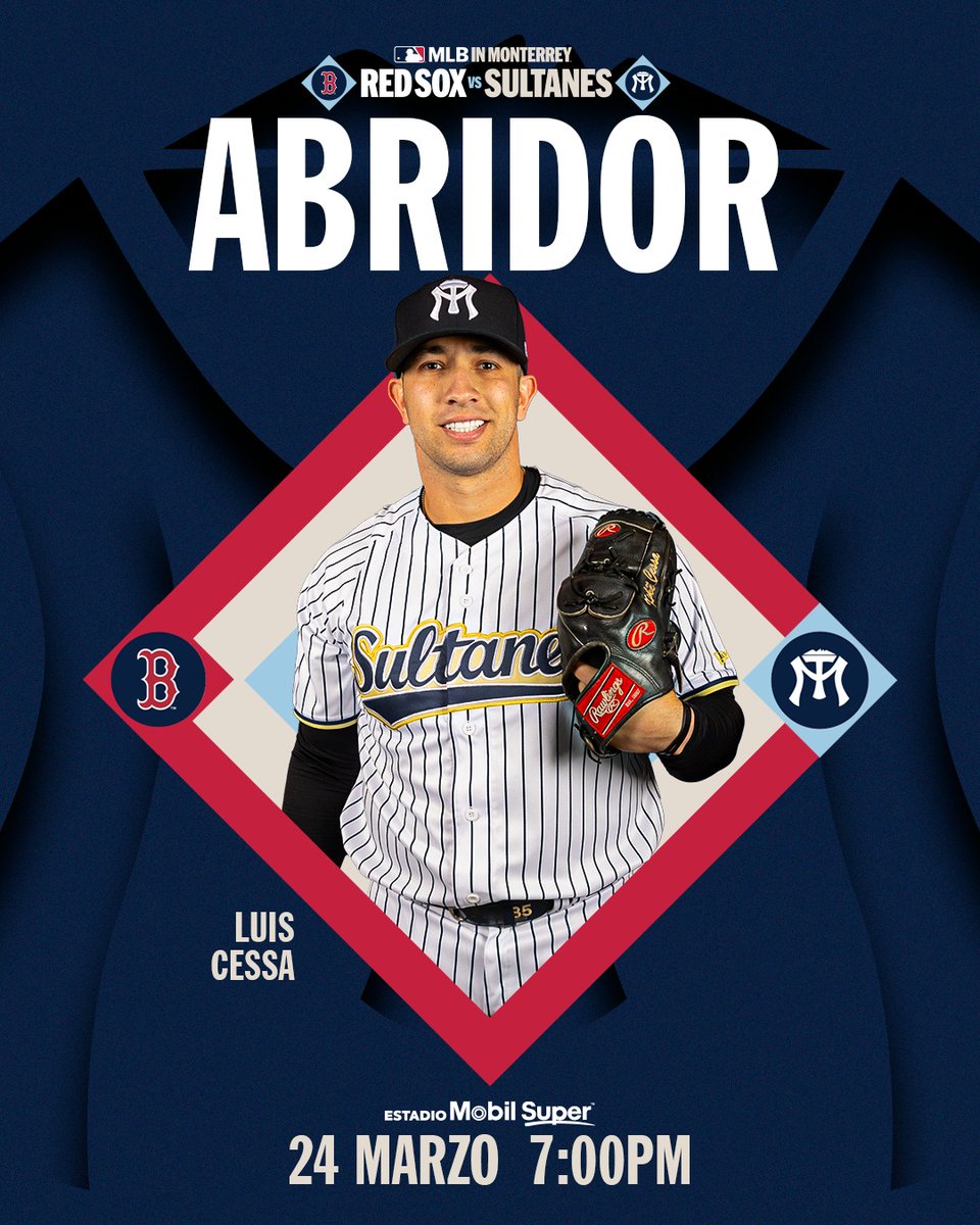 ¡𝐀 𝐓𝐈𝐑𝐀𝐑 𝐅𝐔𝐄𝐆𝐎! 🔥

Luis Cessa se estrena hoy con los Sultanes de Monterrey abriendo el pitcheo frente a <a href="/RedSoxBeisbol/">Red Sox de Boston</a>. ¡Toda la carne al asador! 😎