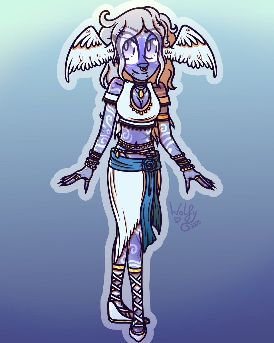 “Oh, I am going to like you, I can tell!” 🪽🩵
#oc #dnd5e