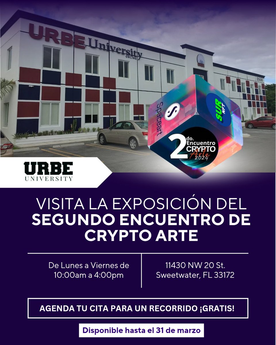 Space Art | Marketplace (@spacesartnft) on Twitter photo 🎨✨El Segundo Encuentro de Crypto Arte está en <a href="/urbeuniversity/">URBE University</a> y, ¡por petición del público, extendimos la exhibición hasta el 31 de marzo! 🎉
Vive un recorrido único por las infinitas posibilidades del arte en la era digital y sé parte del camino hacia el 2026. 🔥🎭 🎨✨El Segundo Encuentro de Crypto Arte está en <a href="/urbeuniversity/">URBE University</a> y, ¡por petición del público, extendimos la exhibición hasta el 31 de marzo! 🎉
Vive un recorrido único por las infinitas posibilidades del arte en la era digital y sé parte del camino hacia el 2026. 🔥🎭