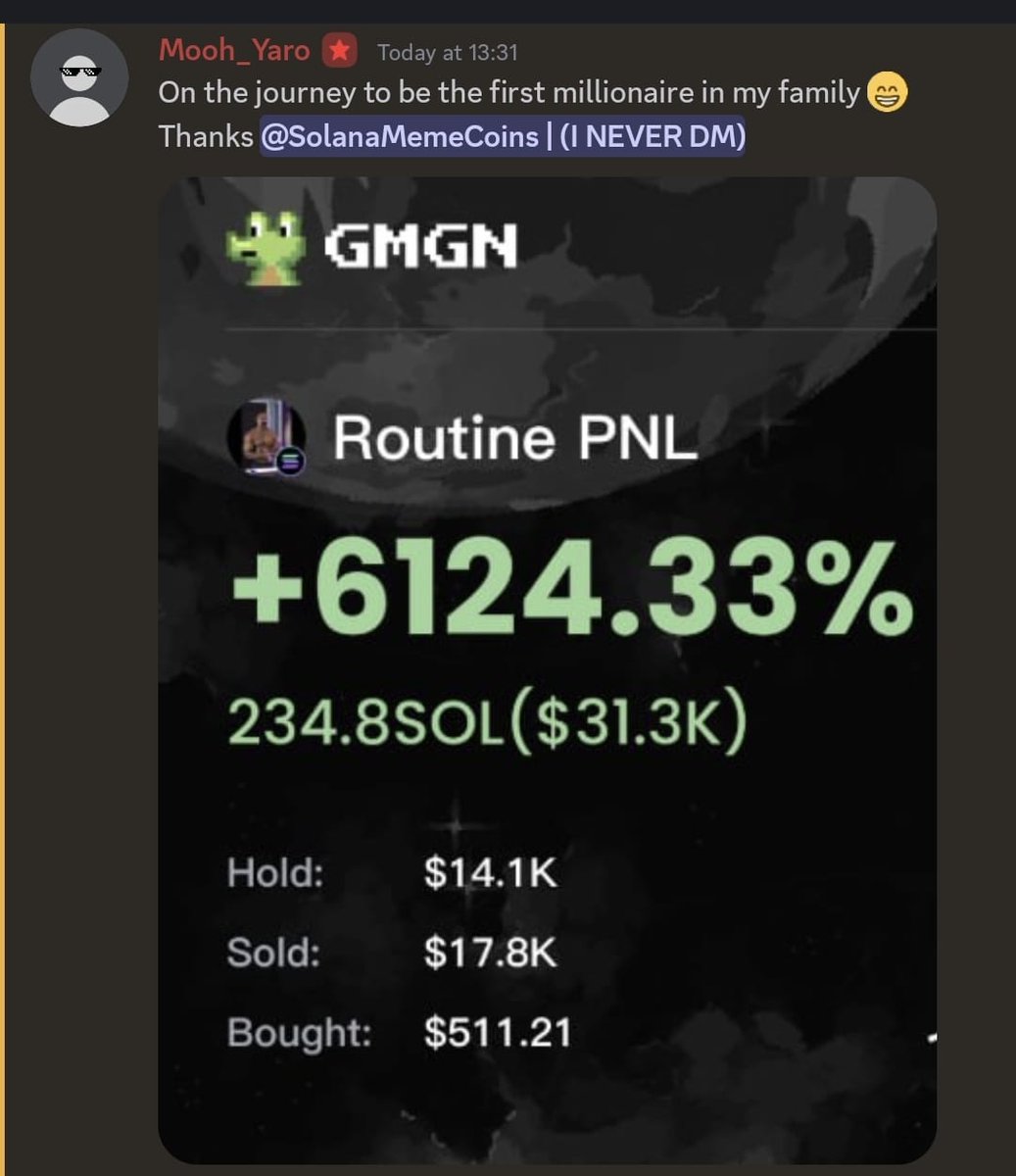 10 Premium Spots Giveaway with <a href="/MemeSolanaCoin/">Solanamemecoins.io | Memecoin Signals!</a> 

We have been cooking insanely in the premium lately..

To participate  
- Follow <a href="/MemeSolanaCoin/">Solanamemecoins.io | Memecoin Signals!</a> &amp; <a href="/solana_zzz/">ZZZ</a>     
- Like, retweet and join the free discord!  

48HRS ⏳