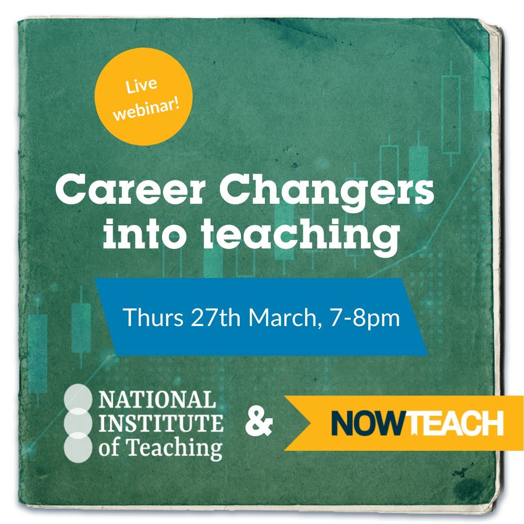 NowTeach (@nowteachorg) on Twitter photo Are you contemplating a career shift into teaching? 🧑🏫
Join us for a webinar on Thursday, 27th March with <a href="/NatInstTeaching/">National Institute of Teaching</a> where you can learn more about their training programmes and support you get from Now Teach.
Get your free ticket 🔗
buff.ly/mks7AQk Are you contemplating a career shift into teaching? 🧑🏫
Join us for a webinar on Thursday, 27th March with <a href="/NatInstTeaching/">National Institute of Teaching</a> where you can learn more about their training programmes and support you get from Now Teach.
Get your free ticket 🔗
buff.ly/mks7AQk