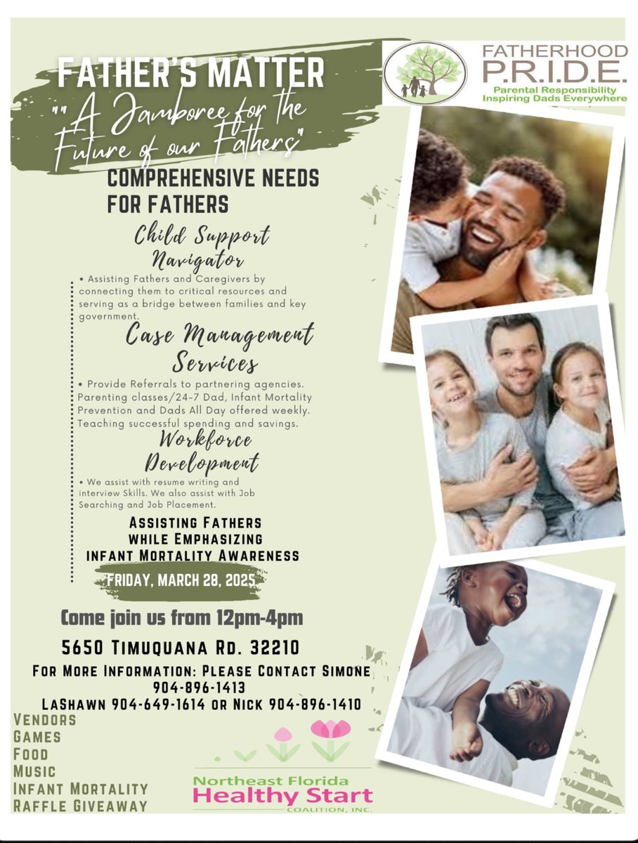 Calling all dads interested in learning more about becoming the the best role model they can be for their kids. Join the Fatherhood P.R.I.D.E. team this Friday.