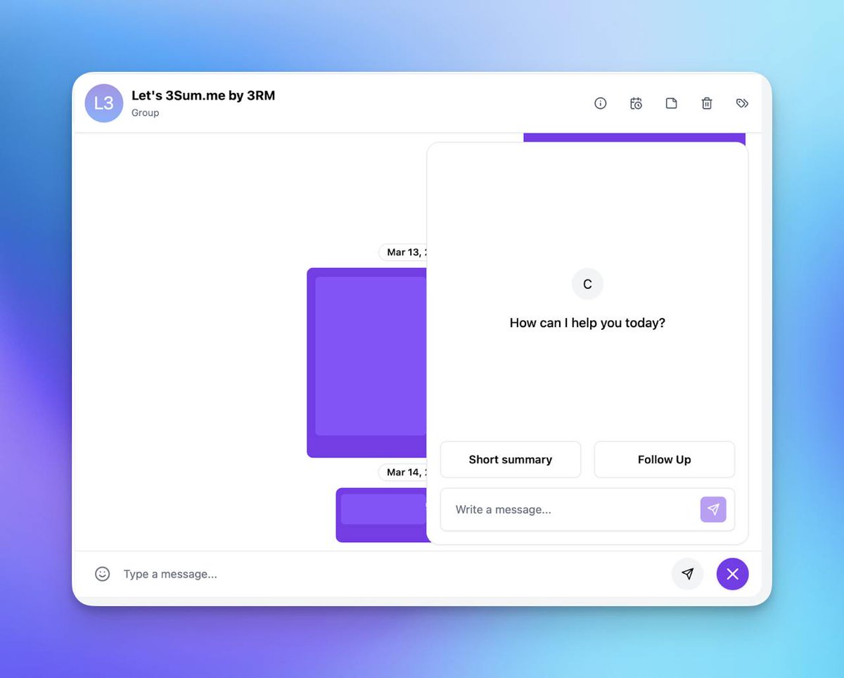 3RM - AI CRM for Telegram, Google Calendar, and X tweet media