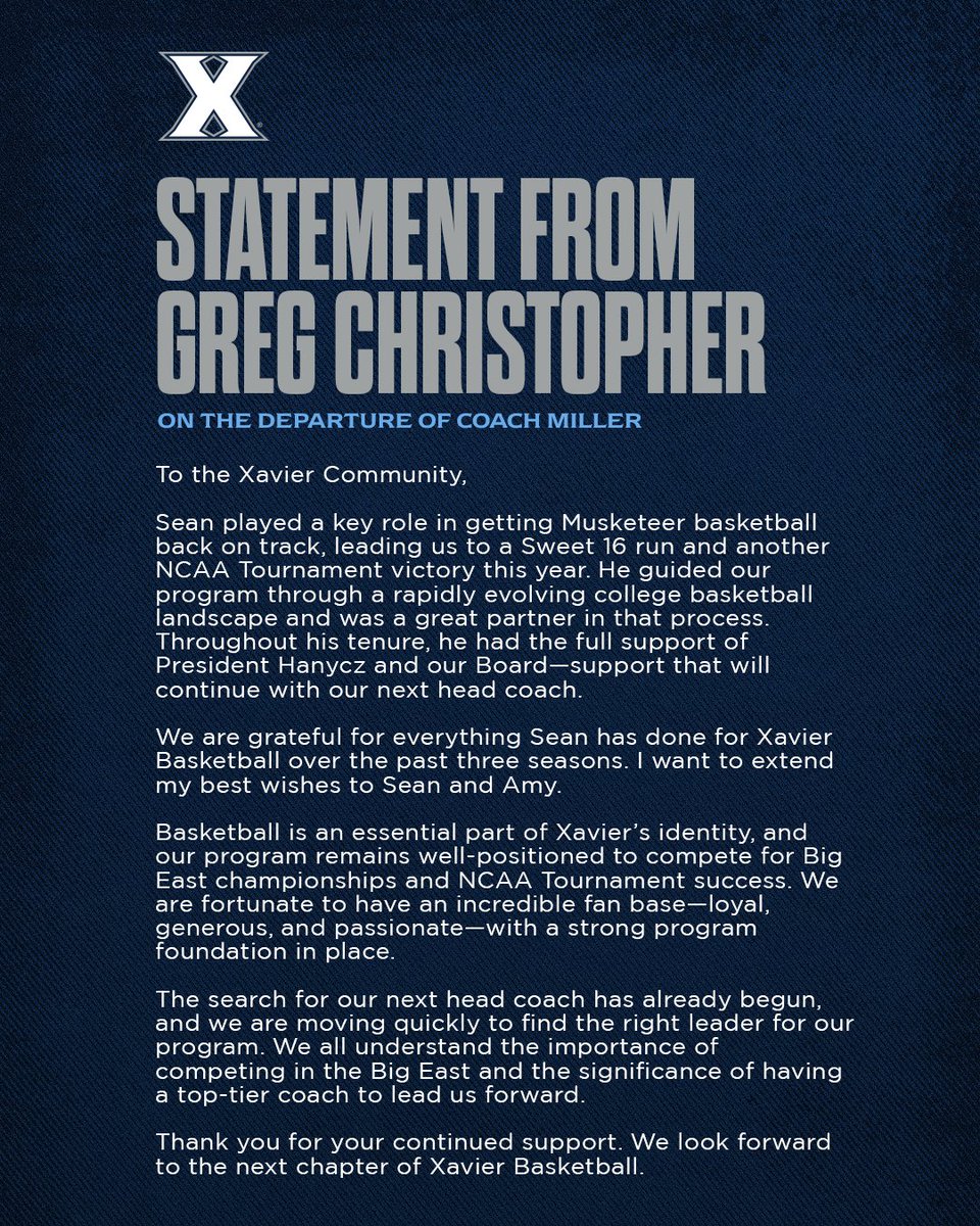 XUAthletics's tweet image. 