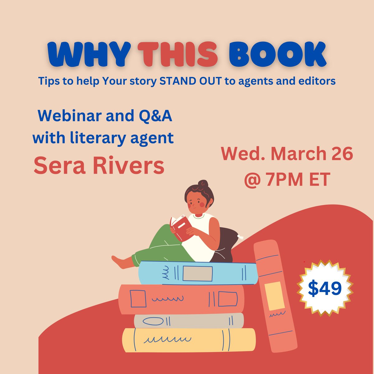 writeloudly's tweet photo. Ever wondered why some books get plucked out of the #slushpile while others don't? Want to learn how to make yours stand out to #agents and #editors? Check out my next webinar happening THIS Wednesday 3/26 at 7PM ET! Recording available after event! Link: https://t.co/l2UrzpEZeZ https://t.co/4wXDxRJlBU