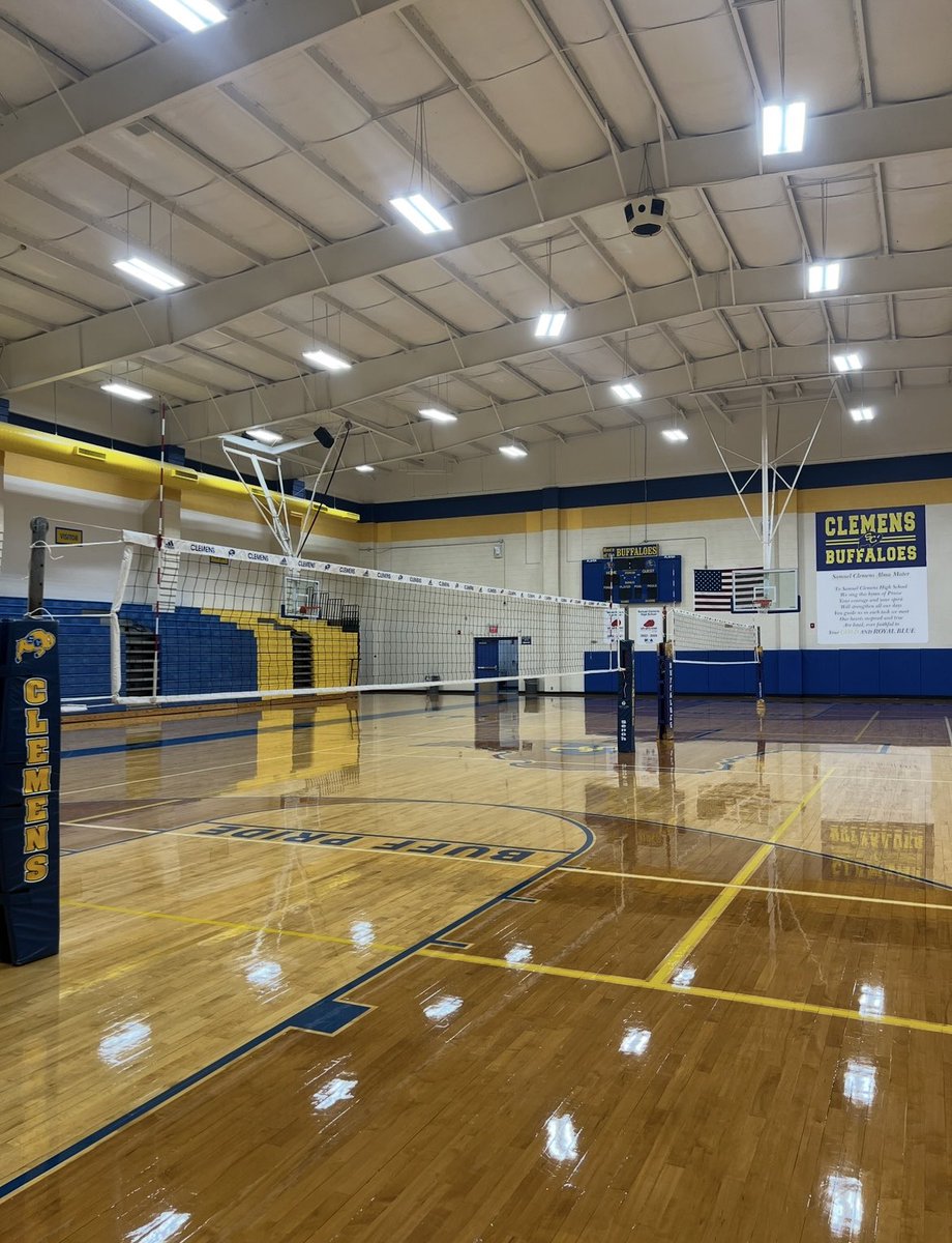 Volleyball is back! OPEN GYMS will be held on Tuesdays from 4:30-6:30pm in the main gym, starting TOMORROW! You must be a current or future Clemens Buffalo to attend! Can’t wait to see you there!💙💛