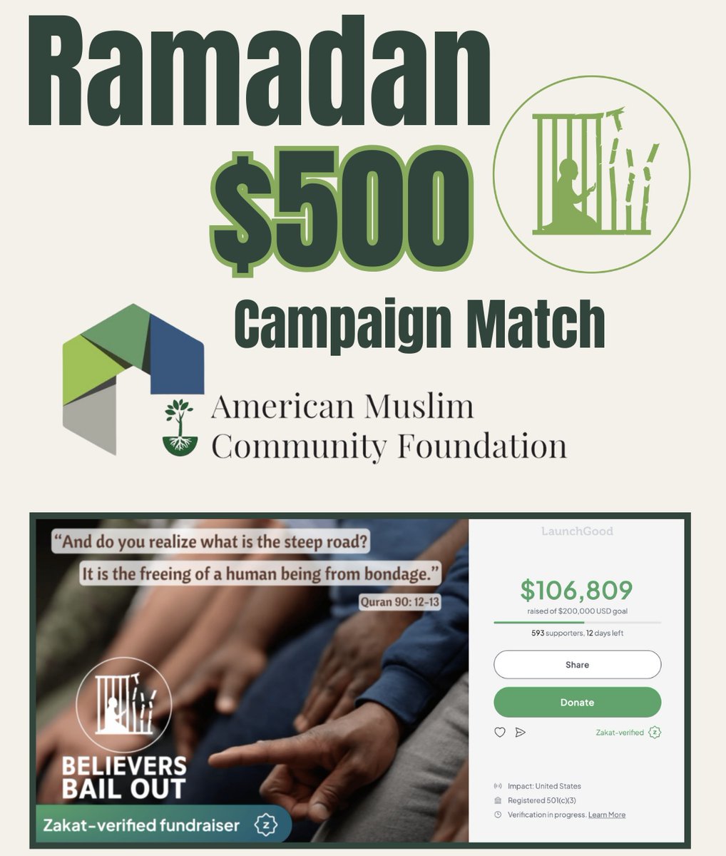 Jazak Allahu Khayr <a href="/AMuslimCF/">American Muslim Community Foundation</a> for contributing $500 to our Ramadan Campaign! Can you match their donation today? 

Launchgood.com/BBO2025