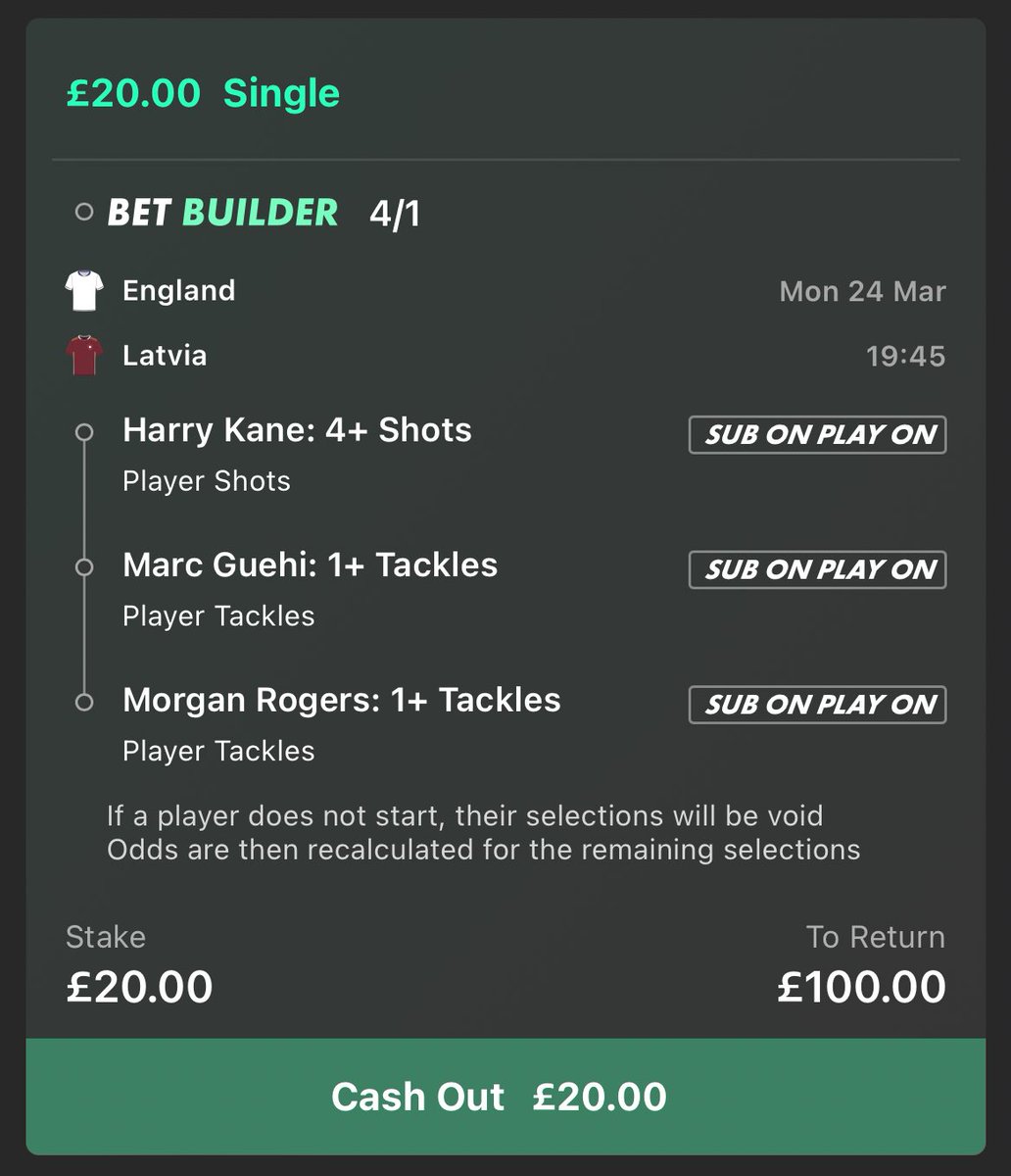 ValueBetSpotter's tweet image. 👀 £100 FREE CASH GIVEAWAY!!!!!!

If this England vs Latvia value bet wins tonight, we’ll give away £100 free cash! 

ONE LIKE ❤️ = ONE ENTRY!
ONE RETWEET 🚀 = ONE ENTRY!

Good luck, must be following us! 👊