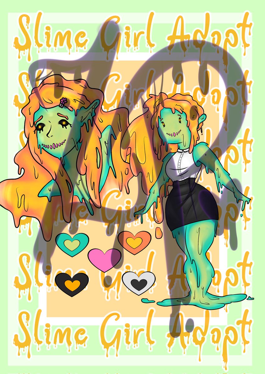 ⚠️SLIME GIRL ADOPT – OPEN⚠️
 Comes with a color palette, headbust and full body chibi!

✨Price: $17 USD
✨Payment: PayPal / Ko-fi / Payoneer
✨First come, first served!

DM or comment to claim! Boosts are appreciated!
#Adoptable #CharacterForSale #ZanicPanic