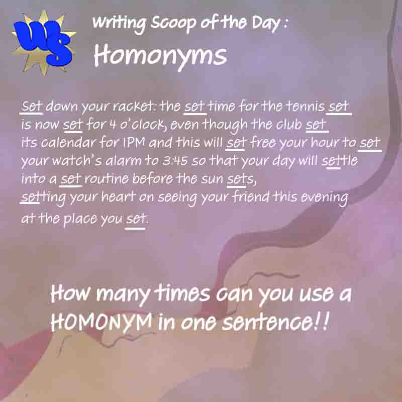 WritingScoop's tweet image. #Homonyms can be a #funway to #teach #vocabulary !!! Awkard, maybe: but #fun‼‼ @MindUP  
@WeAreTeachers  @pbsteachers 
@edweekteacher @News12BX
@OUPELTGlobal @CambridgeScEn