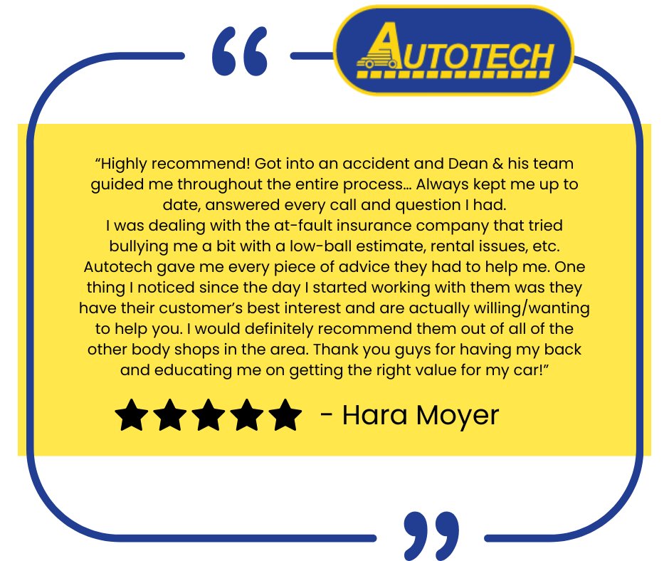 AutotechCollSvc's tweet image. At Autotech Collision, we’re grateful for our amazing customers and love hearing about your experiences with us! Your feedback helps us keep delivering top-quality repairs that leave your vehicle looking and performing its best.