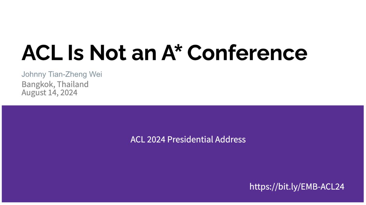 johntzwei's tweet image. ACL is not an A* conference because people are not submitting A* work