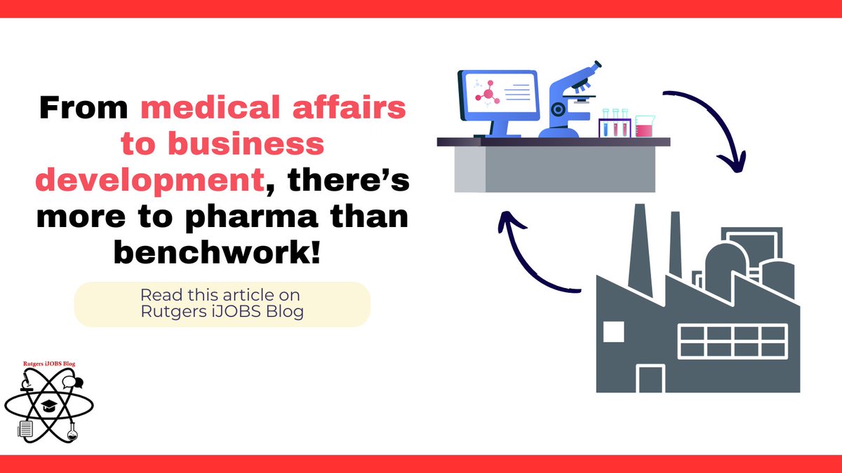 Graduating soon &amp; unsure which industry jobs to apply for?  Learn about career paths beyond academia in the iJOBS Workshop🔬💊grad.rutgers.edu/news/ijobs-wor…

#RutgersiJOBs #CareerTransition #PharmaCareers #Pharmaceutical