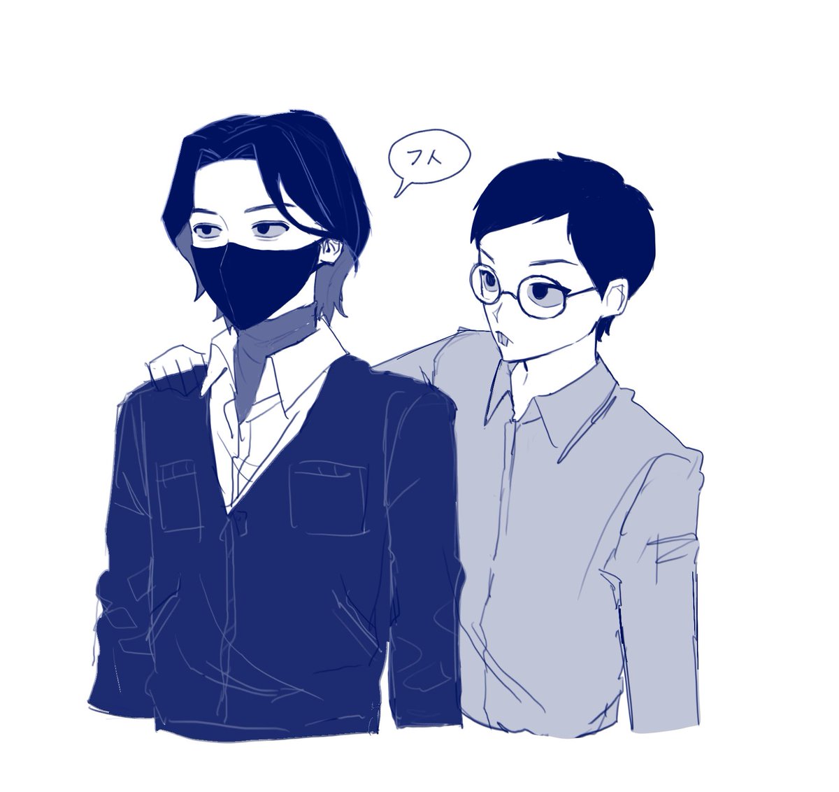 사실 단답벌레 생일 때 그린 그림에..
권민도 같이 그려져 있었음..