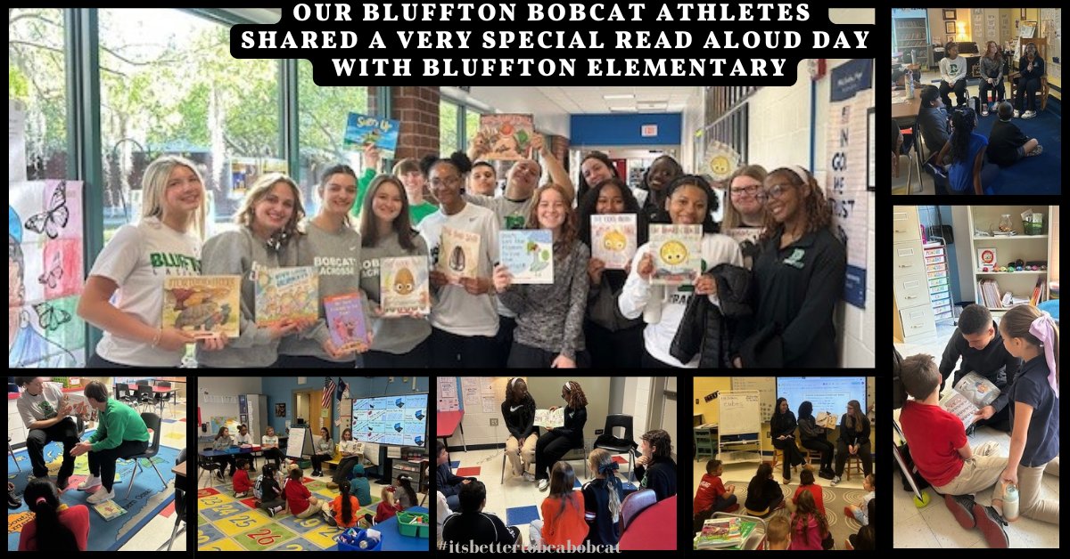 Student athletes visited Bluffton Elementary School for World Read Aloud Day last week. We love sharing those special moments and modeling literacy for all students.
#itsbettertobeabobcat