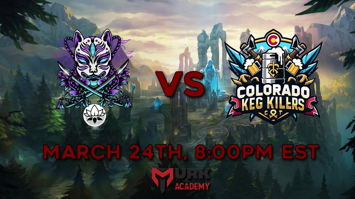 Livestreamed game today @ twitch.tv/murkesports !