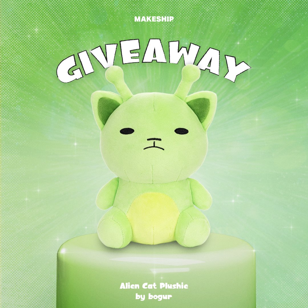 b0gur's tweet image. bogur nation is collaborating with @Makeship and giving away 2 Alien Cat plushies! 

How to enter? 
1. Follow @Makeship &amp;amp; @b0gur 
2. RT this post 

Contest ends on March 26. (not 21). Good luck!