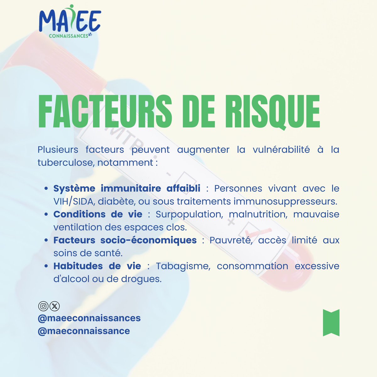 maeconnaissance's tweet photo. La tuberculose (TB) reste aujourd'hui l'une des principales maladies infectieuses dans le monde. https://t.co/9n0ZMM9HCP