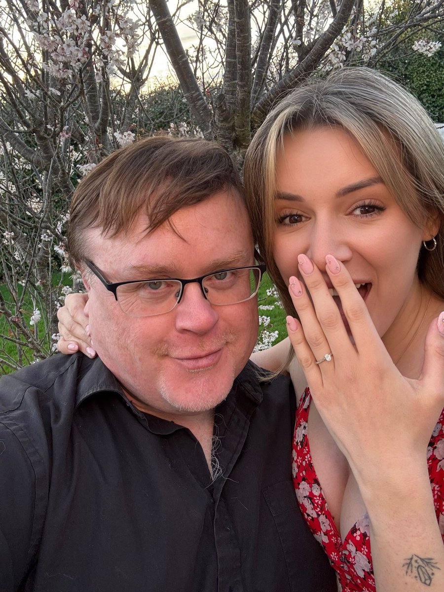 DerekLandy's tweet image. So I’m marrying her. Happily, she decided that she’s marrying me, too. 

That could have been AWKWARD.