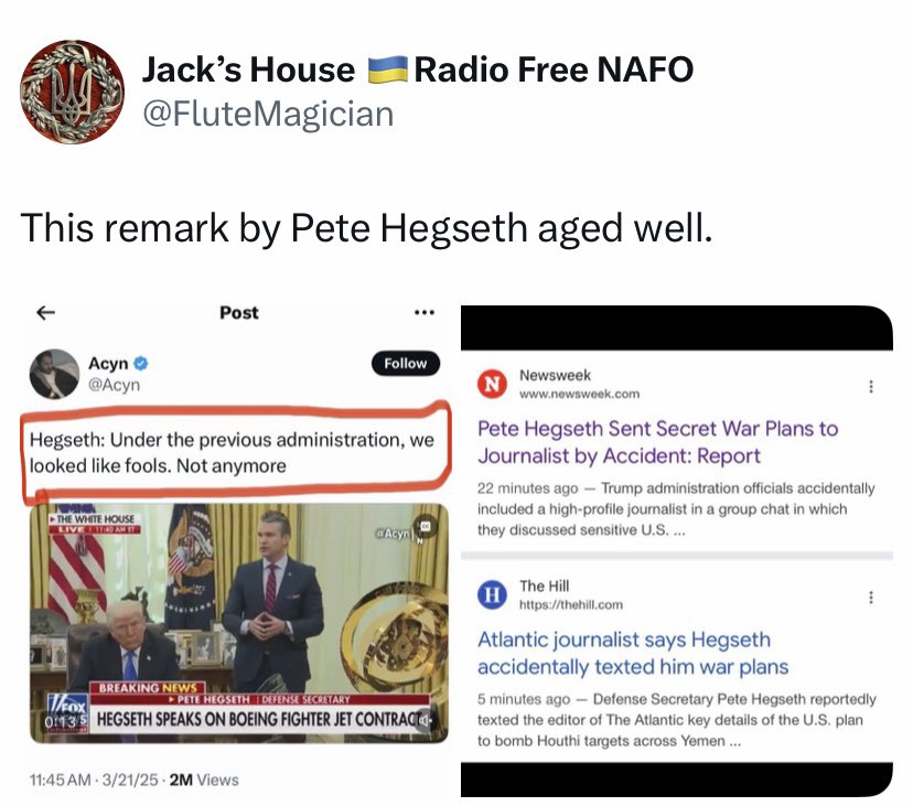 <a href="/SecDef/">Secretary of Defense Pete Hegseth</a> <a href="/March_ARB/">March Air Res. Base</a> <a href="/Travis60AMW/">Travis AFB Official</a> This you?