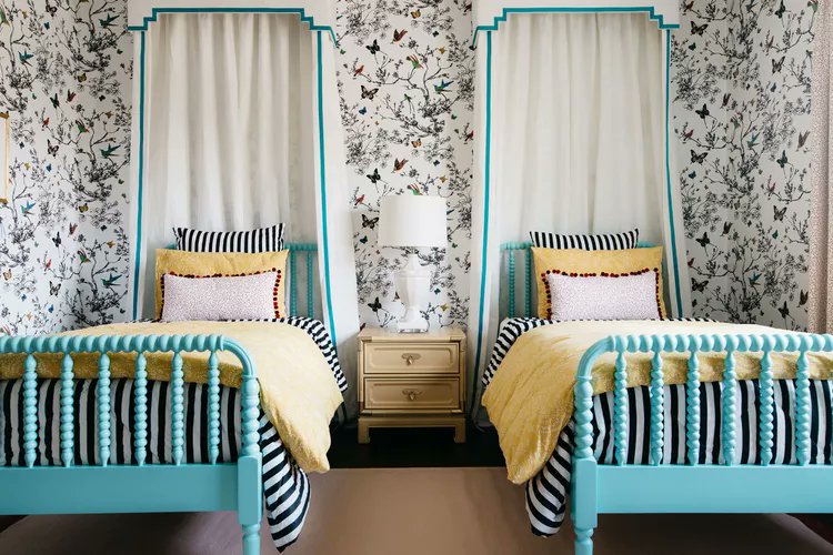 StyledNSpaces's tweet photo. Transform a child’s room into a fairytale wonderland! Think canopy beds, twinkling lights, and playful patterns. 🛏️✨ Mix vintage + modern for magic. #WhimsicalDesign #KidsRooms https://t.co/M6WZTuhMMO