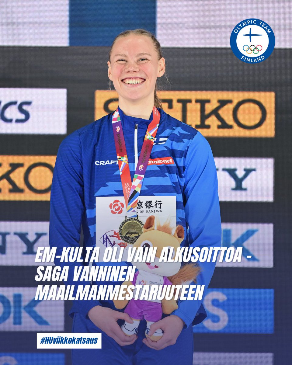 Huippu-urheilun viikkokatsauksessa:

🔥 Saga Vanninen otteli MM-kultaa
🏆 Jasmi Joensuu valloitti sprintticupin
✅ Kärävä 7:s ja Vierelä 8:s freestylen MM-kisojen avausviikolla
⚽ Huuhkajat avasi MM-karsinnat voitolla

🔗 olympiakomitea.fi/ajankohtaista/…

📸 SUL / Rafal Oleksiewicz