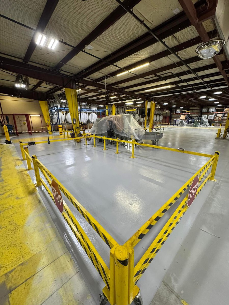 DCConceptsDFW's tweet photo. Phase 5 Complete
Working nights using our quick-cure flooring system (9000 PSI!) to complete multiple coats in a single shift. By 7 AM, this manufacturing facility was ready to roll with zero downtime.
Non-slip. Fork truck durable. Lifetime performance.

Proudly American made. 🇺🇸 https://t.co/2LhOsao2Kp
