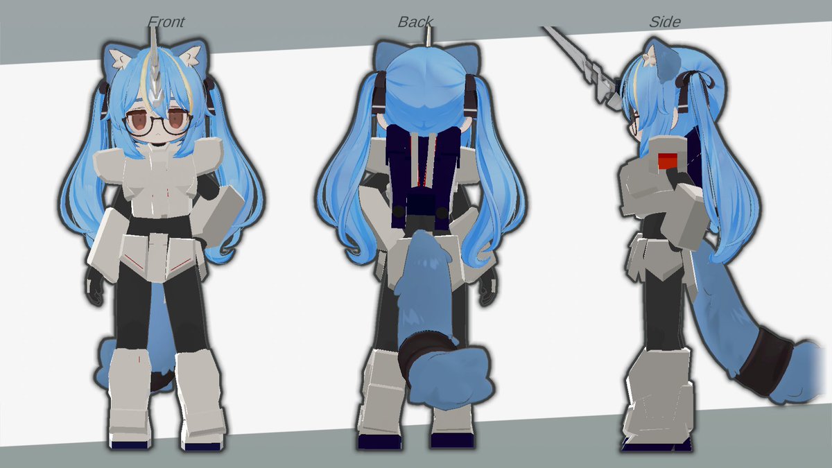 kikuragelove607's tweet image. #VRC_MS少女
初めてですが一応完成ということで…
角と武器以外は全部モデリングしました