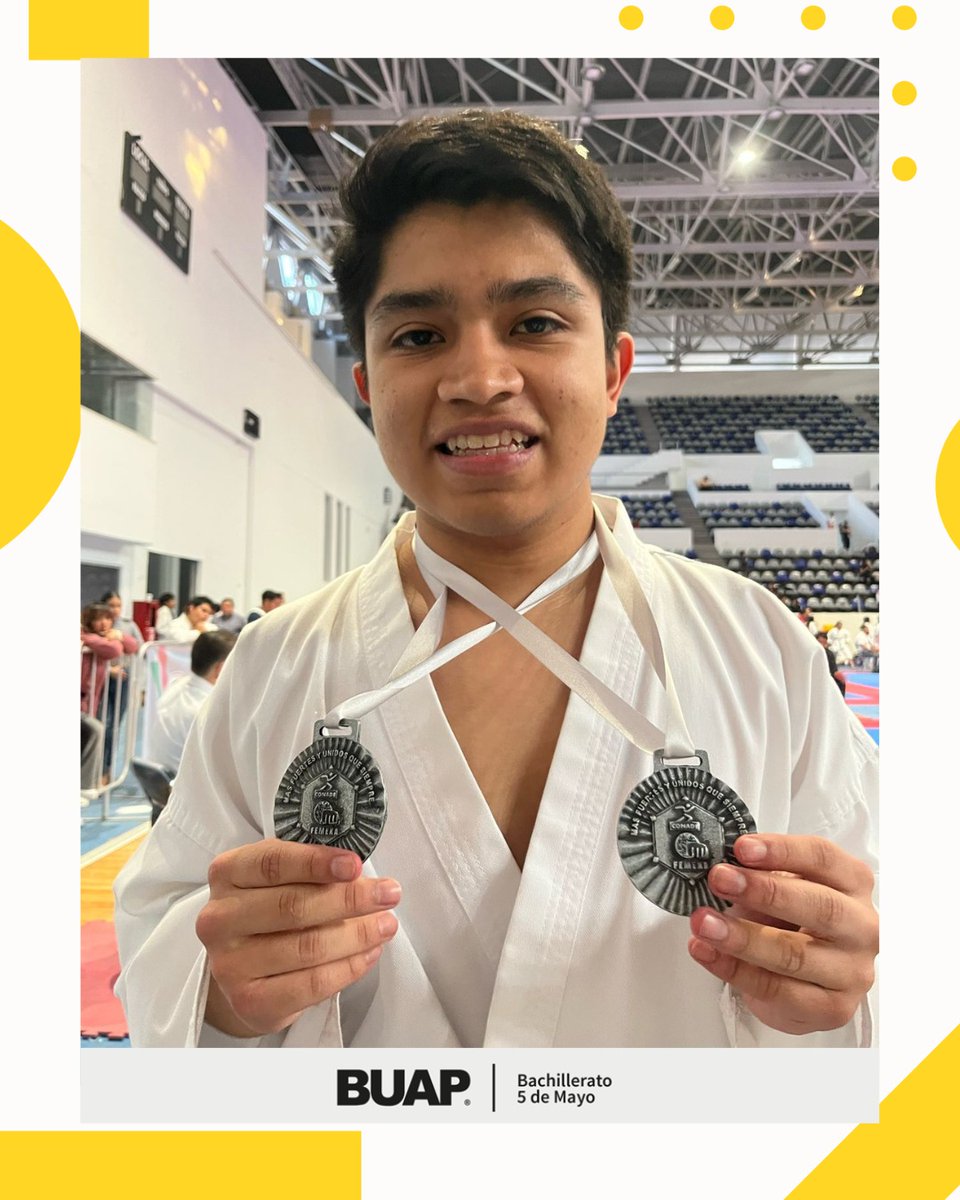 b5m_buap's tweet photo. Felicitamos a  Víctor Iván Medina de 2B
🥈KATA varonil individual Segundo Lugar
🥈Kumite varonil individual Segundo Lugar 
Felicitamos a la Sensei Fátima del Carmen Maza. Segundo Lugar 🥈 en la categoría KATA femenil individual cintas negras adulto, estamos orgullosos de ustedes. https://t.co/U5uqVHitts
