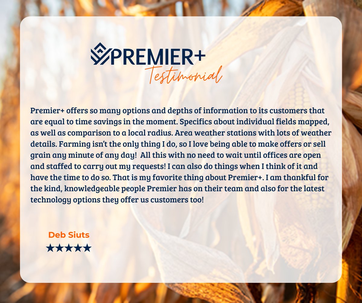 There is nothing more powerful than hearing what your customers have to say. Check out how Premier+ is bring value to farmer patrons!