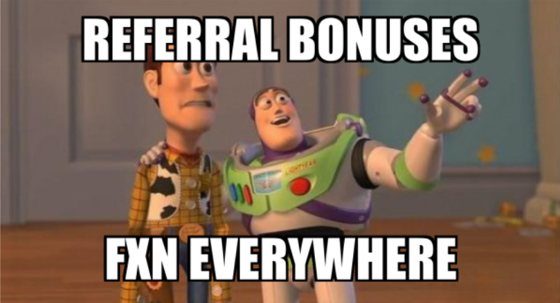 protocol_fx's tweet image. REWARDS INCOMING! 🔥

Have you referred users to f(x) Protocol?

Your work is about to pay off ! Referral rewards will be claimable this Friday! 💰

As a reminder, referrers earn 0.5% extra yield while your referees get a1 % bonus on Stability Pool deposits!