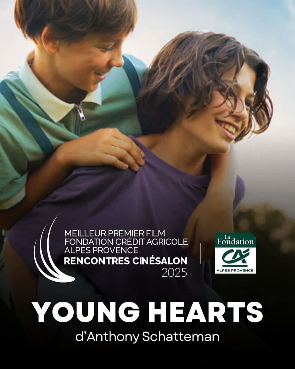 YOUNG HEARTS d'Anthony Schatteman remporte le prix du Meilleur Premier Film aux Rencontres Ciné de Salon-de-Provence ! 🎉