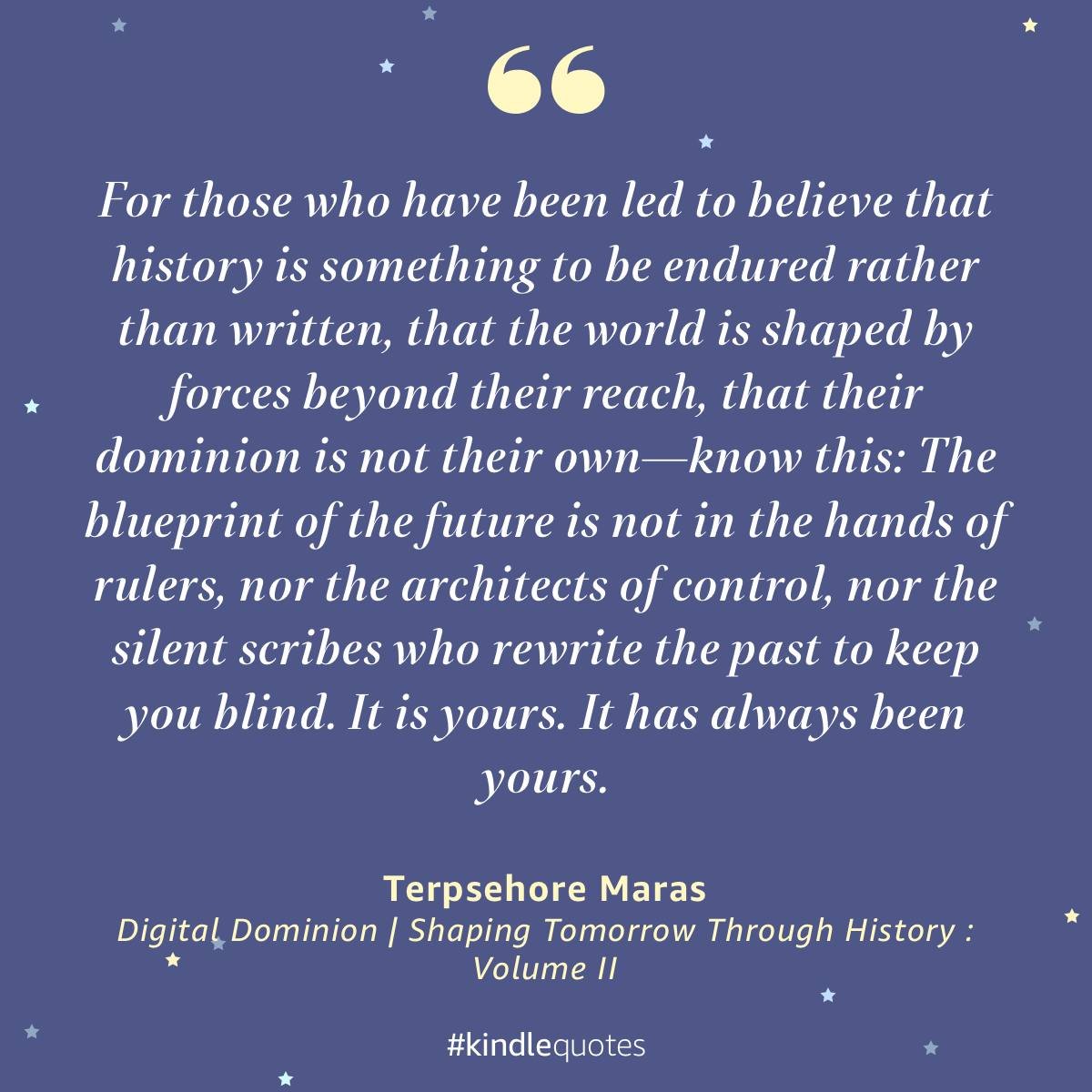 Snippet from my second book.