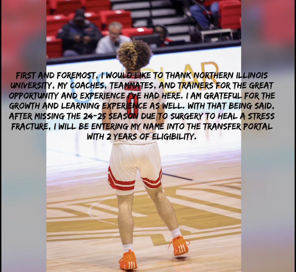 Played in 6 games before injury at NIU 
Vs HCC 8pts, 2ast, 4reb
Vs DePaul 10pts, 2ast, 5reb, 2stl

At Hillsborough Community College 23-24 season. Finished top 3 in the nation for scoring in NJCAA Division 1, All FCSAA/NJCAA Region 8 1st team. Averaged 26.1 pts, 5.6 ast, 5.3 reb