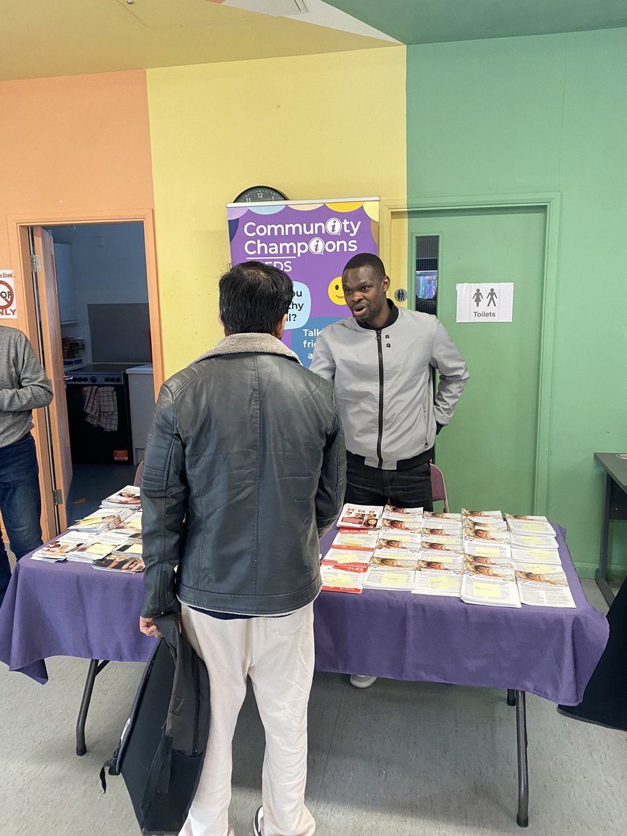 CommChamps's tweet photo. Weโre out again at Nowell Mount Community Centre today. Come and have a chat with the fabulous Champions and find out more about vaccines ๐ #CommunityHealthLeeds #volunteering #NHS https://t.co/PXLfESWPQL
