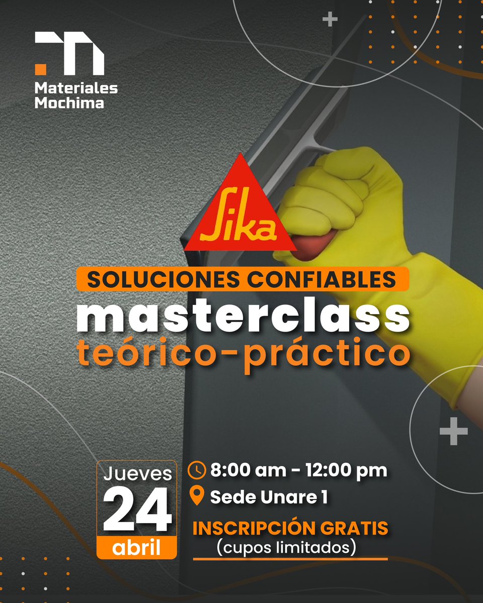 Descubre cómo los productos SIKA VENEZUELA pueden garantizar la durabilidad y calidad de tus obras en nuestra Masterclass exclusiva

Sus expertos te guiarán a través de las características y aplicaciones de su amplia variedad de productos

Toda la información en nuestra foto⬇️