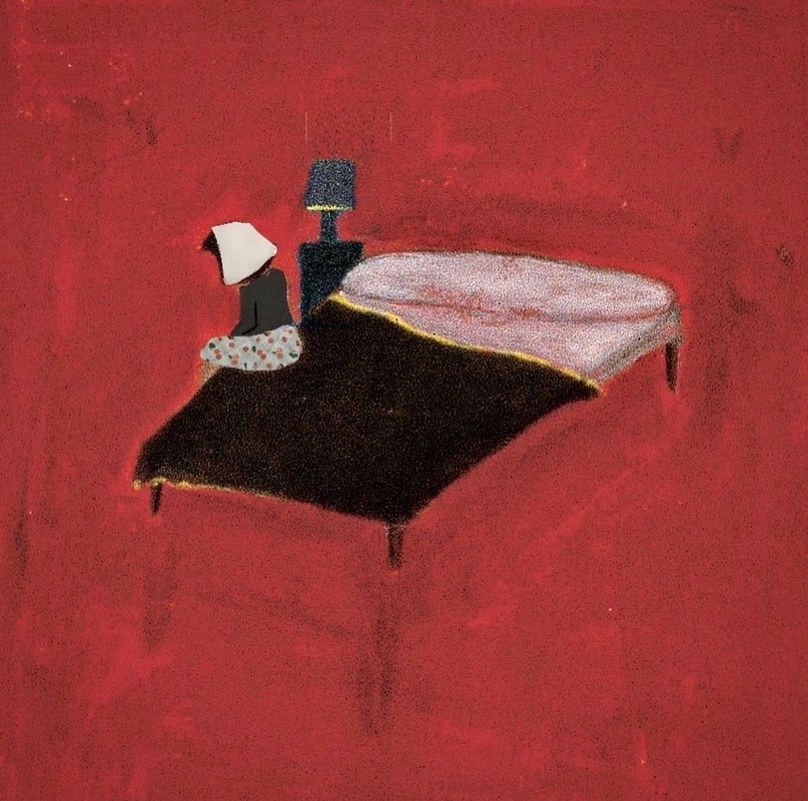 24 de marzo, 1976-2025.
Detalle de la obra "Nadie olvida nada" (1982) de Guillermo Kuitca intervenida por el artista para conmemorar el Día de la Memoria por la Verdad y la
Justicia.