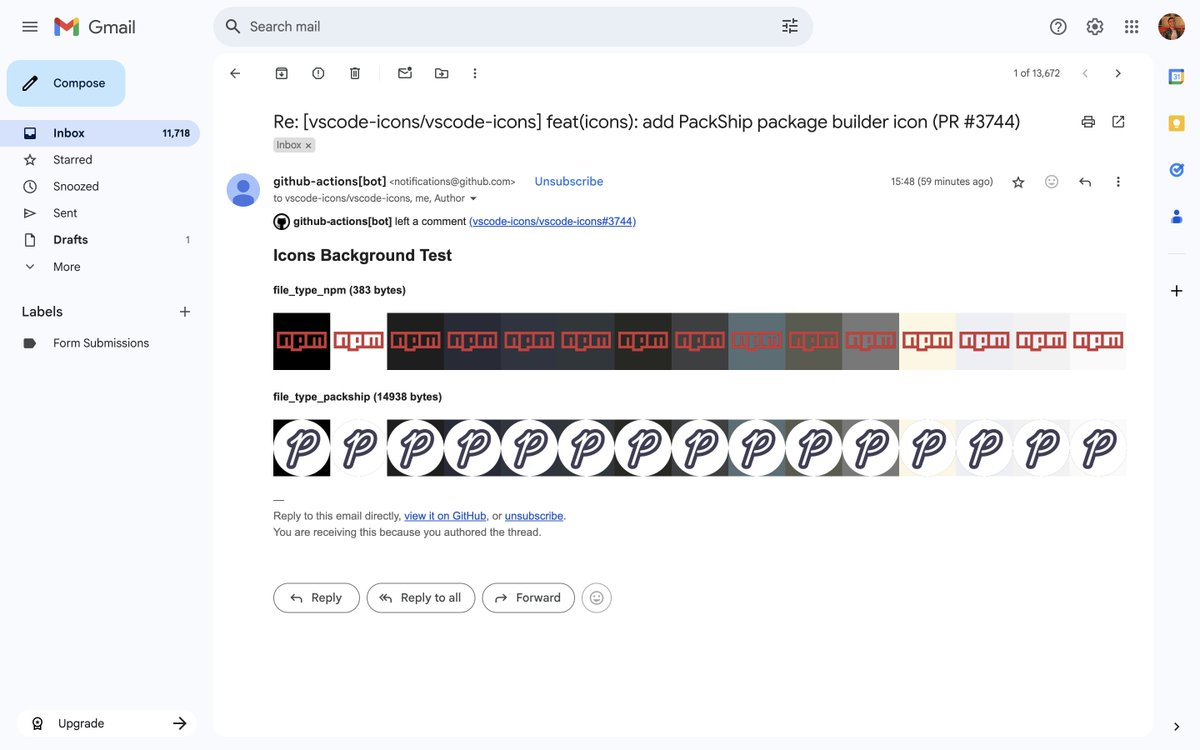 h4temsoliman's tweet photo. Hey everyone,
Glad to share that I have requested my PR to add PackShip's icon to the VScode-recognized icons ecosystem
#vscode #cursor_ai #npmjs https://t.co/zEHt87OPEn