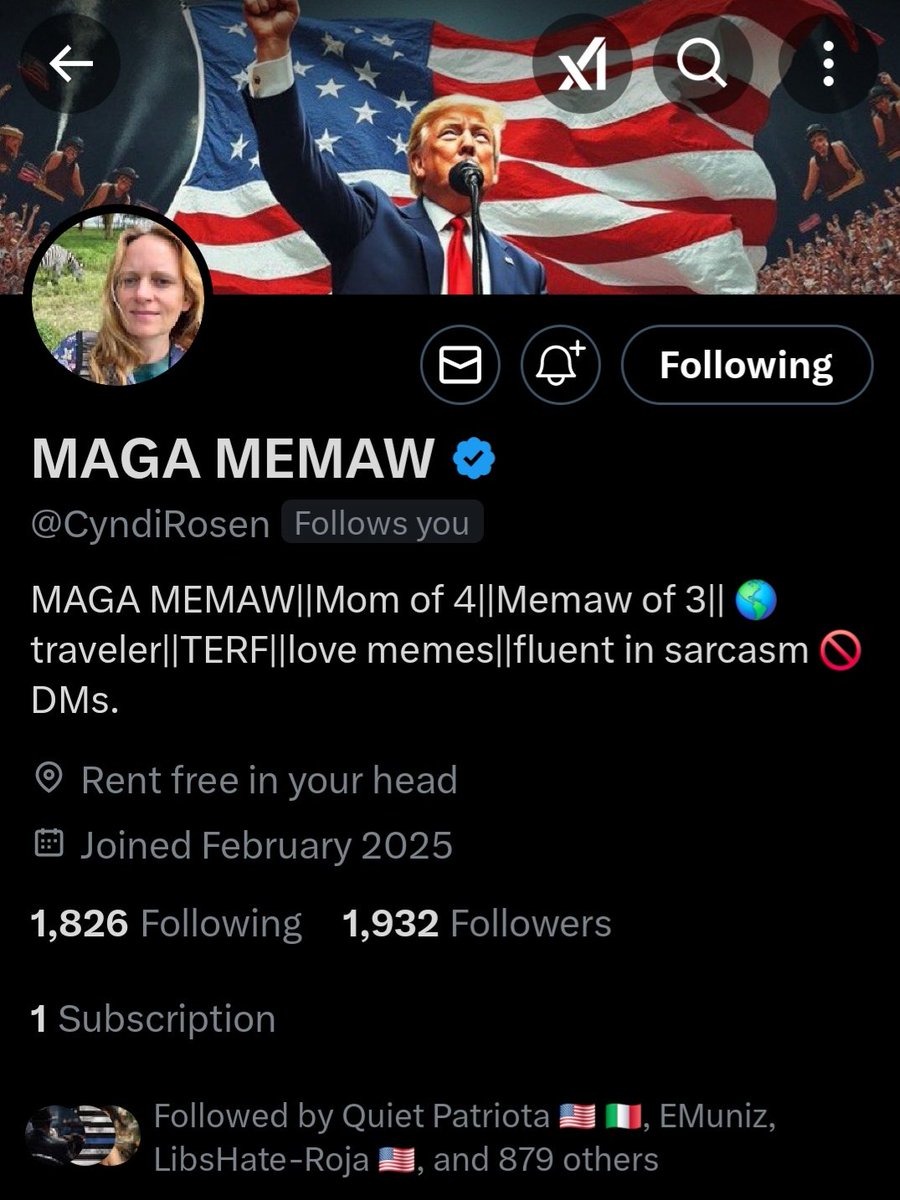 Can we get <a href="/CyndiRosen/">MAGA MEMAW</a> to 2500 today?