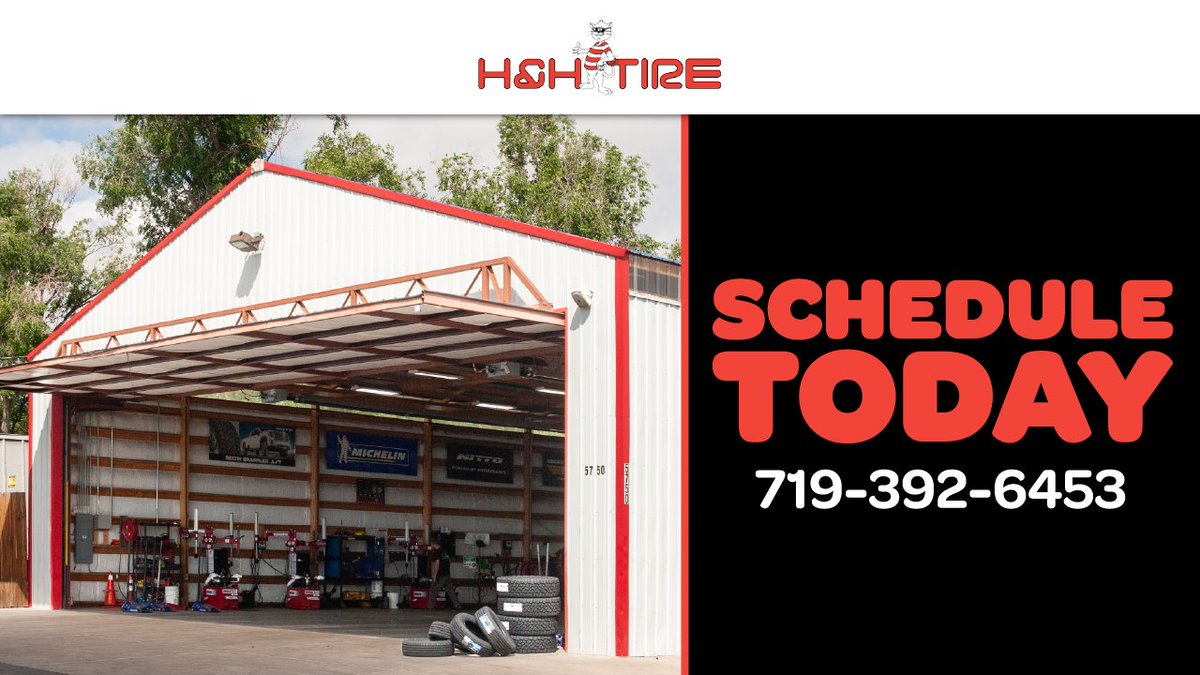 hhtire's tweet photo. Give us a call today for your vehicle's maintenance! 
📲 (719) 392-6453
💻 https://t.co/LwmzmsCzYO
📍5770 US-85, Colorado Springs, CO 80911 https://t.co/YhFNxqxSId
