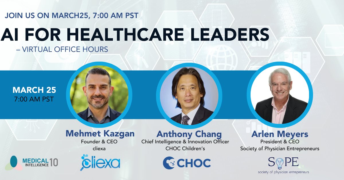 How should #healthcare leaders evaluate #AI solutions?

Join cliexa CEO Mehmet Kazgan for MI10’s Virtual Office Hours tomorrow to explore #regulation, performance, bias, and real-world validation of #AIinHealthcare.

Register: x.cliexa.com/110